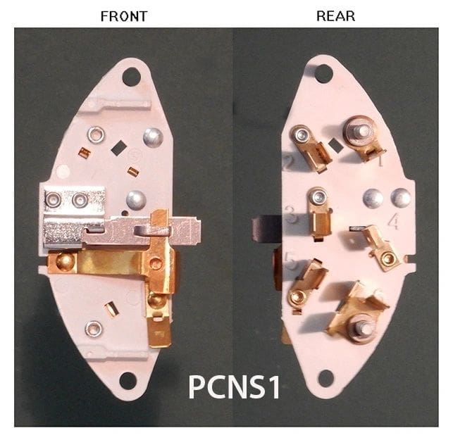 A picture of the inside of a car door lock.