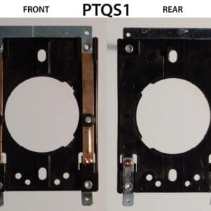 A picture of the front and rear view of a ptz camera.