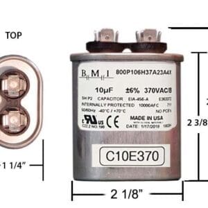 A diagram of an electric motor capacitor.