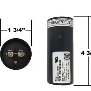 A picture of the side view of a battery.