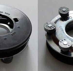 A picture of two different types of brake discs.