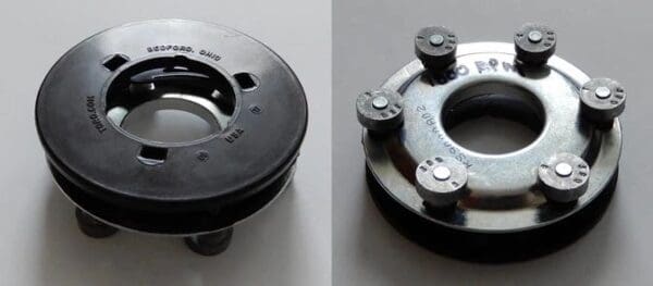 A picture of two different types of brake discs.