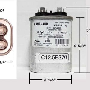 A picture of the size and type of capacitor.