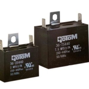 Two ROTOM Dry Square Capacitors