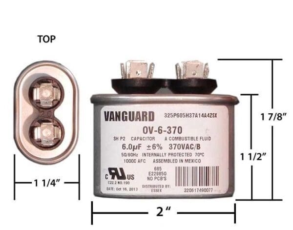 A picture of the dimensions for this product.